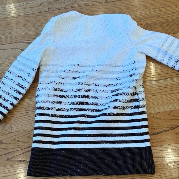 Milly White and Black Striped Jacket - Picture 6 of 6